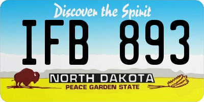 ND license plate IFB893