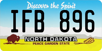 ND license plate IFB896