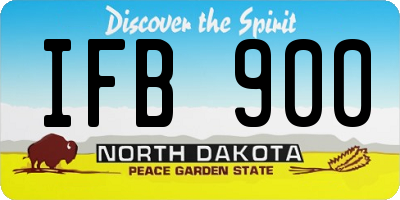 ND license plate IFB900
