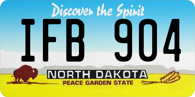 ND license plate IFB904