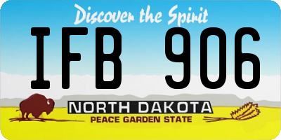 ND license plate IFB906