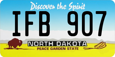 ND license plate IFB907