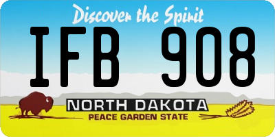 ND license plate IFB908