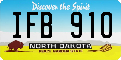 ND license plate IFB910