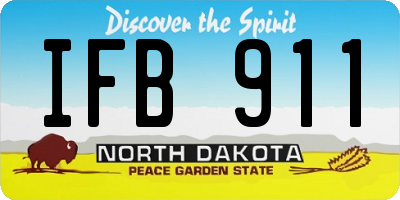 ND license plate IFB911