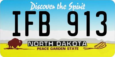 ND license plate IFB913