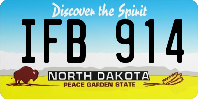 ND license plate IFB914