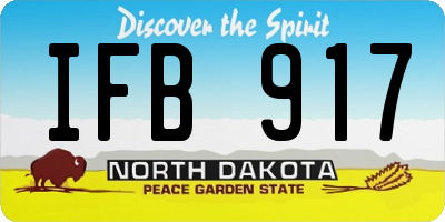 ND license plate IFB917
