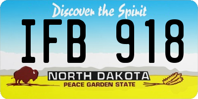 ND license plate IFB918