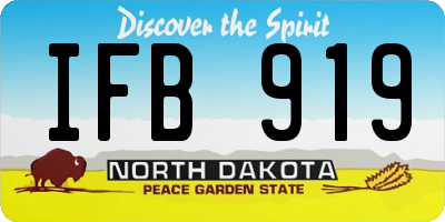 ND license plate IFB919