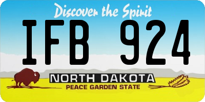 ND license plate IFB924