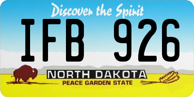ND license plate IFB926