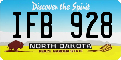 ND license plate IFB928