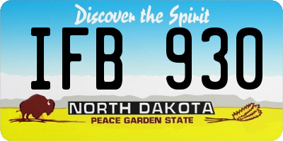 ND license plate IFB930