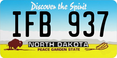 ND license plate IFB937