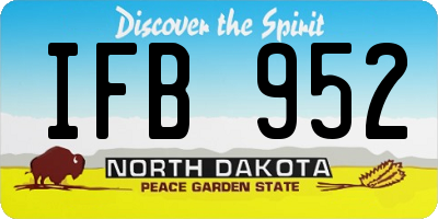 ND license plate IFB952