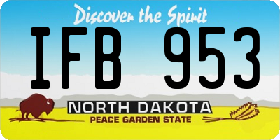 ND license plate IFB953