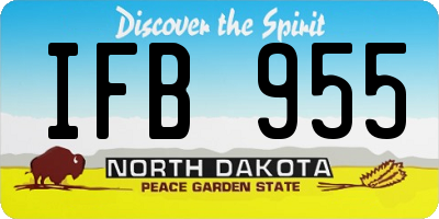 ND license plate IFB955