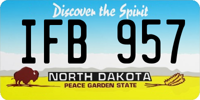 ND license plate IFB957