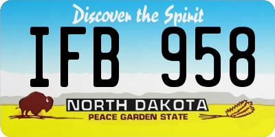 ND license plate IFB958