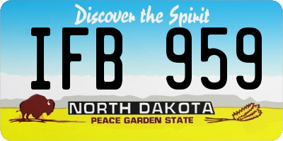 ND license plate IFB959