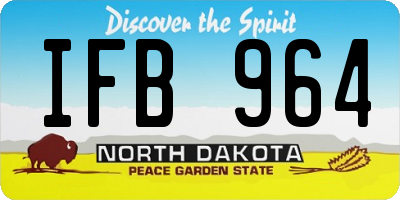 ND license plate IFB964