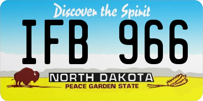 ND license plate IFB966