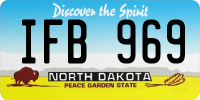 ND license plate IFB969