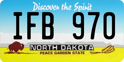 ND license plate IFB970
