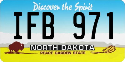 ND license plate IFB971