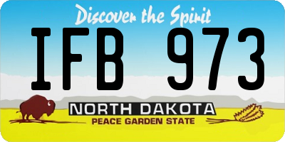 ND license plate IFB973