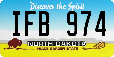 ND license plate IFB974