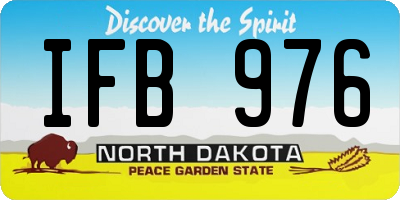 ND license plate IFB976