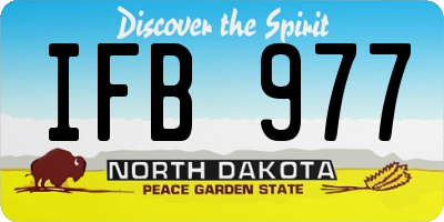 ND license plate IFB977