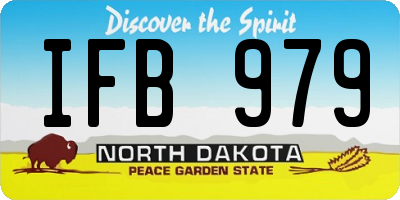 ND license plate IFB979