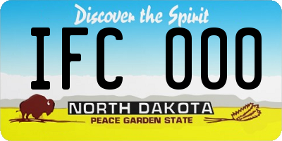 ND license plate IFC000