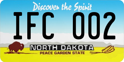 ND license plate IFC002