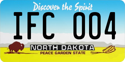 ND license plate IFC004