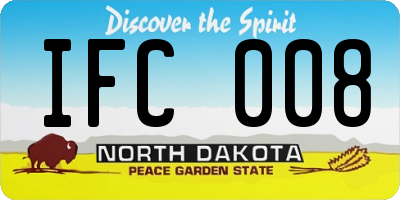 ND license plate IFC008