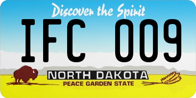 ND license plate IFC009