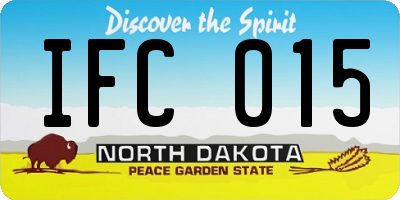 ND license plate IFC015