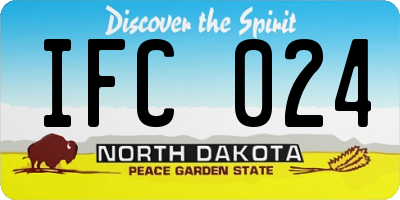 ND license plate IFC024