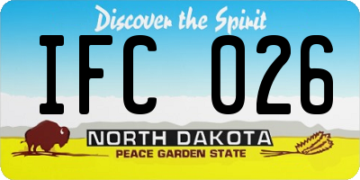 ND license plate IFC026