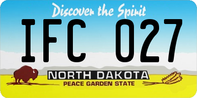 ND license plate IFC027