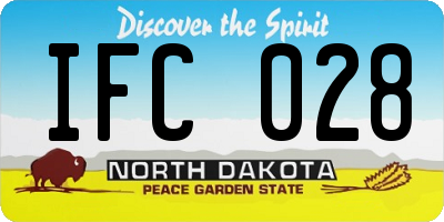 ND license plate IFC028