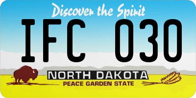 ND license plate IFC030