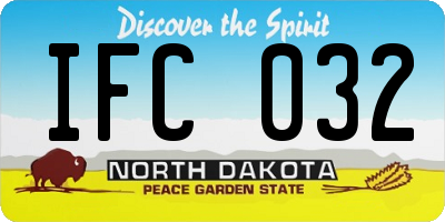 ND license plate IFC032
