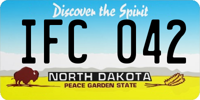 ND license plate IFC042