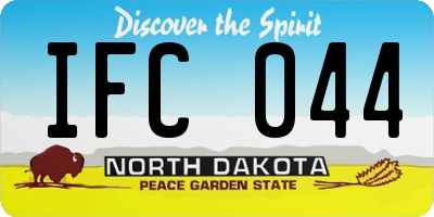 ND license plate IFC044
