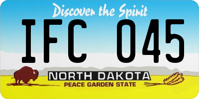 ND license plate IFC045